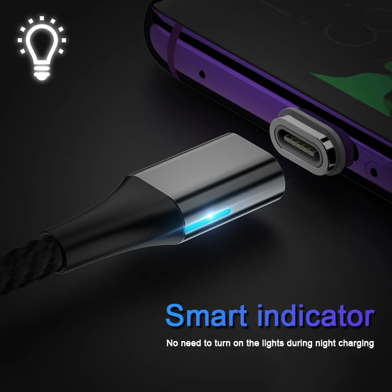 Magnetic USB Cable 5A Type C Supercharging Cable For Huawei P30 Samsung A70 S9 Magnet Charger Microusb Data Cord For Redmi Note7