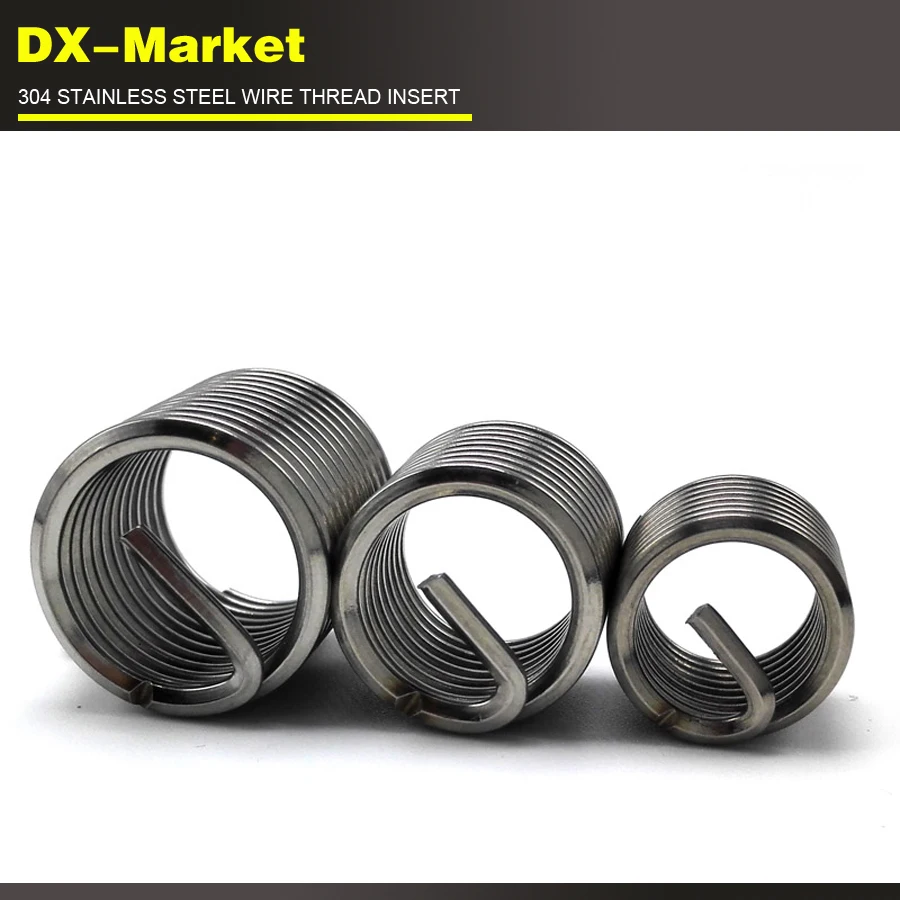 M3* 2D* 0.5 P, 100 шт., sus304 провод Вставки темы для ISO метрики резьбы, поврежденных нить ремонт рукава