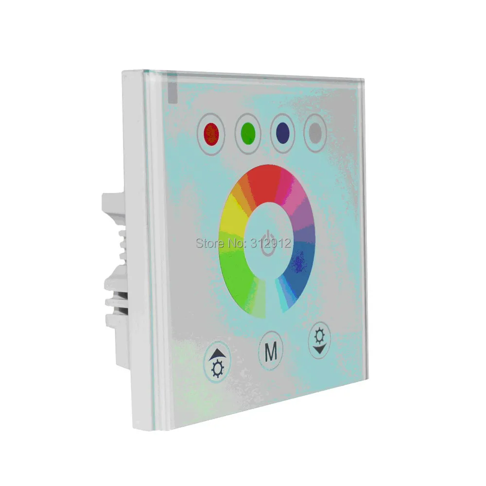 

Светодиодный RGB-сенсорный контроллер; Φ вход; 4A * 3CH выход; Белая панель