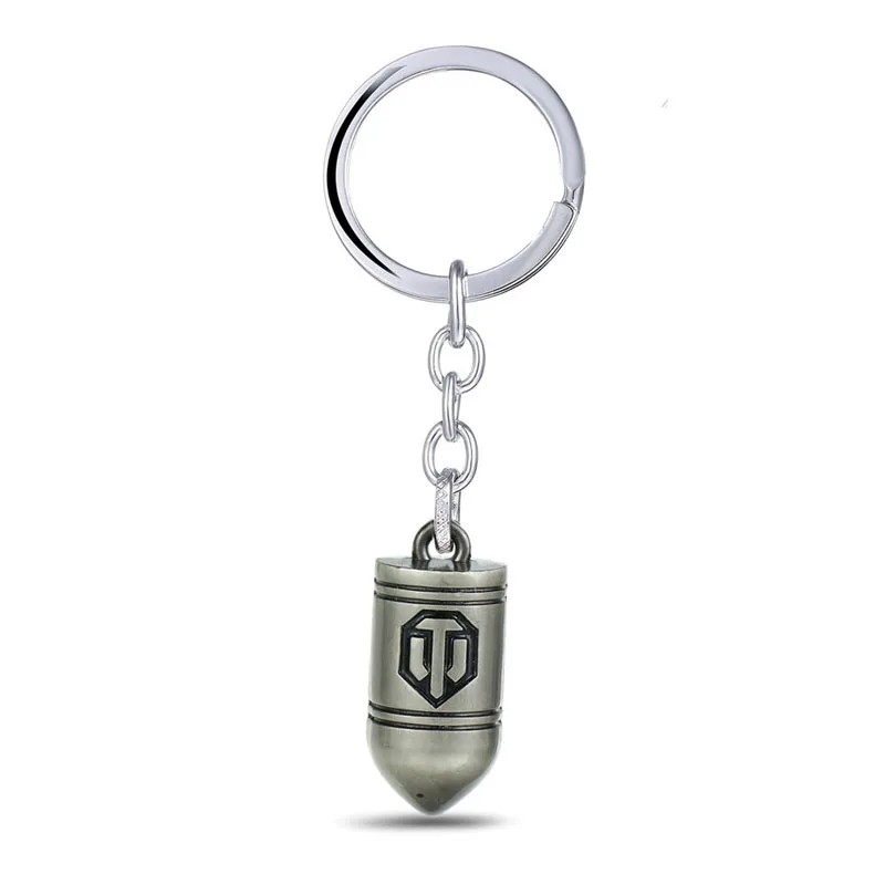 2 Colors World of Tanks Metal Keychain Black Zinc Key Ring Chian Hodler Fashion Jewelry Dropshipping Gift For Male Porte Clef | Украшения и