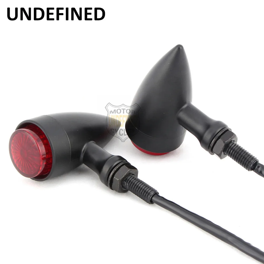 

Motorcycle Bullet Style Turn Signal Light Red Convex Lens LED Brake Lamp Old School For Harley Dyna XL883 Bobber Chopper Custom