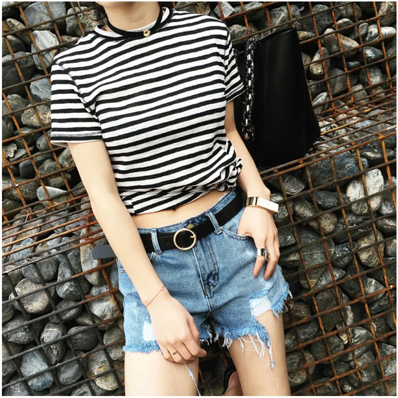 [Hotti] брендовые модные классические женские широкие ремни с круглой пряжкой 2017