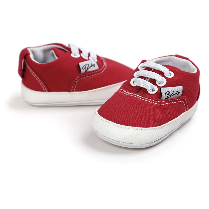 Wonbo Новый дизайн Детские Холст обувь на шнуровке Мокасины Bebe На Резиновой Подошве