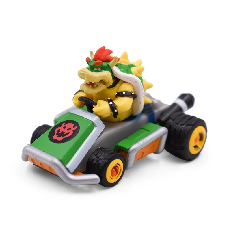 8 стилей Mario Bros Luigi Yoshi Koopa Peach Mario Kart оттягивающая машина ПВХ фигурка игрушки модельные куклы игрушка для детей подарок