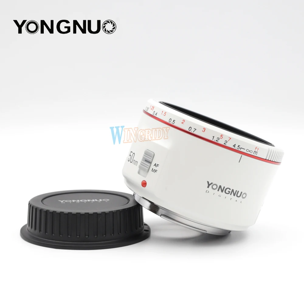 Объектив YONGNUO YN50mm F1.8 II с большой апертурой и автофокусом белый для Canon с эффектом боке объектив камеры EOS 70D 5D II 5D3 600D DSLR