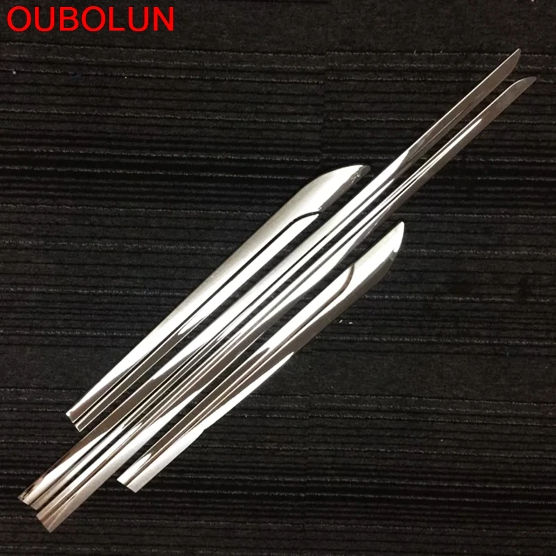 OUBOLUN ABS Chrome для PEUGEOT 308 хэтчбек 2014 2015 2016 внешний корпус дверь боковая форма