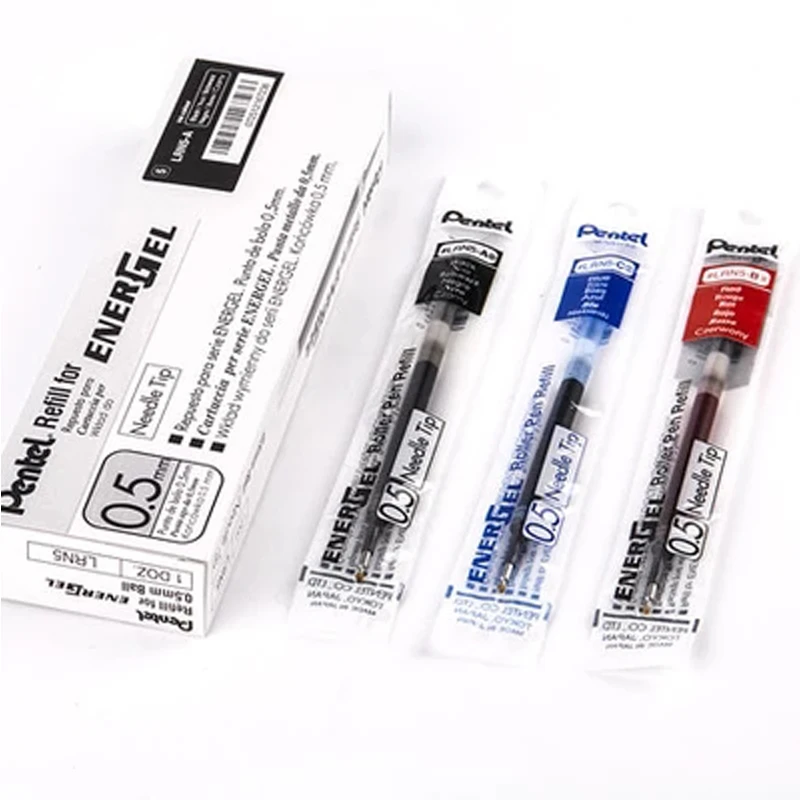 12 шт. Pentel Energy Gel X игла для заправки наконечник LRN5 гелевая ручка заправка подходит для BLN75/105 0,5 мм студенческие офисные принадлежности