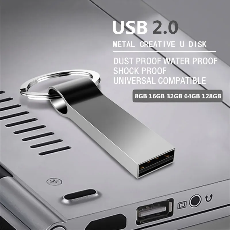 Высокоскоростная металлическая ручка USB накопитель 16 ГБ 32 64 Гб 128 флеш 8 Флешка