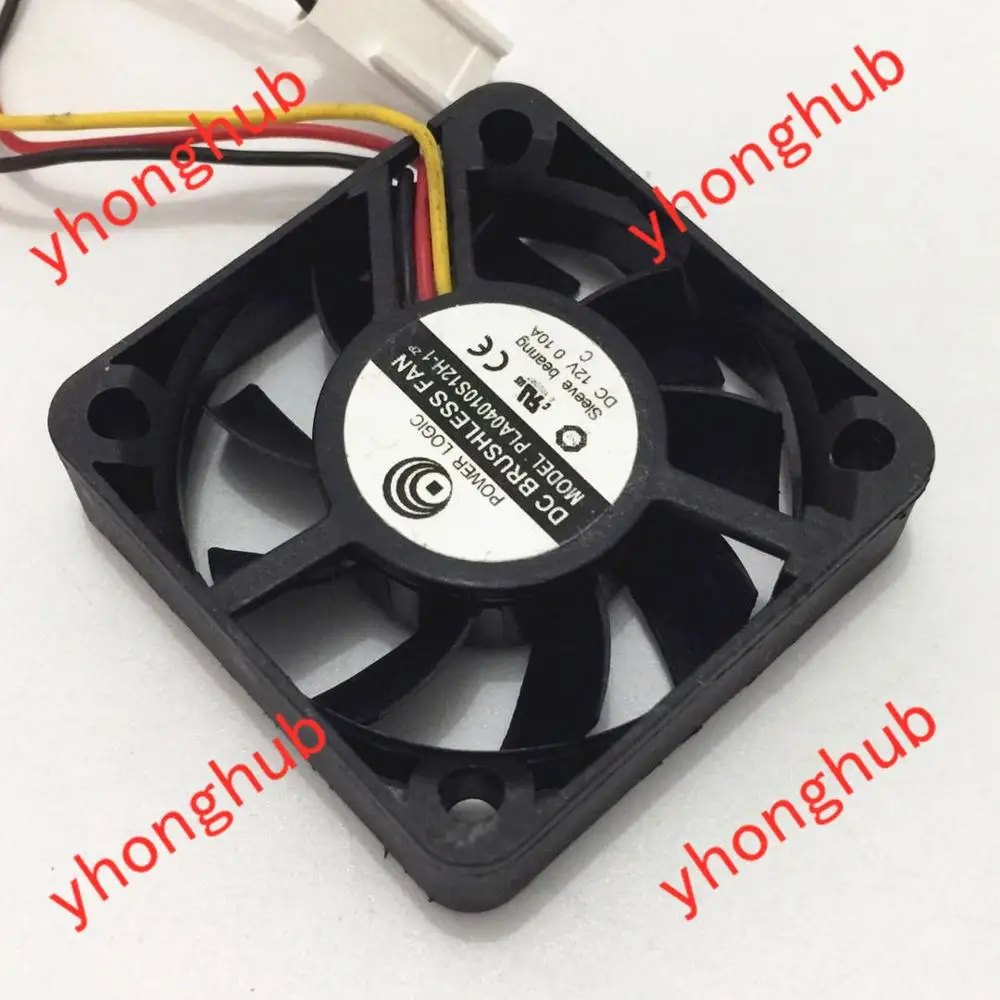 Power Logic PLA04010S12H-1 DC 12 В 0.10A 40x40x10 мм 3-проводной Вентилятор охлаждения сервера