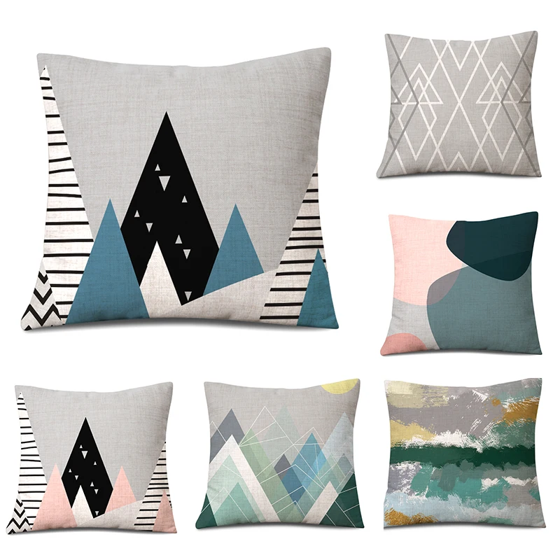 Чехол для подушки с геометрическим рисунком в скандинавском стиле удобный чехол