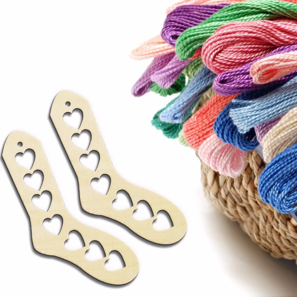 2 шт. деревянные Этикетки для носков в форме сердца|Статуэтки и миниатюры| |