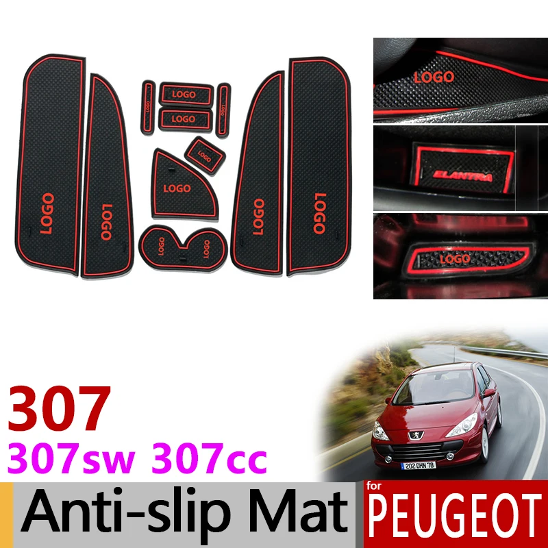 Противоскользящий коврик с отделением для ворот Peugeot 307 307SW 307CC хэтчбек седан 2001 2011
