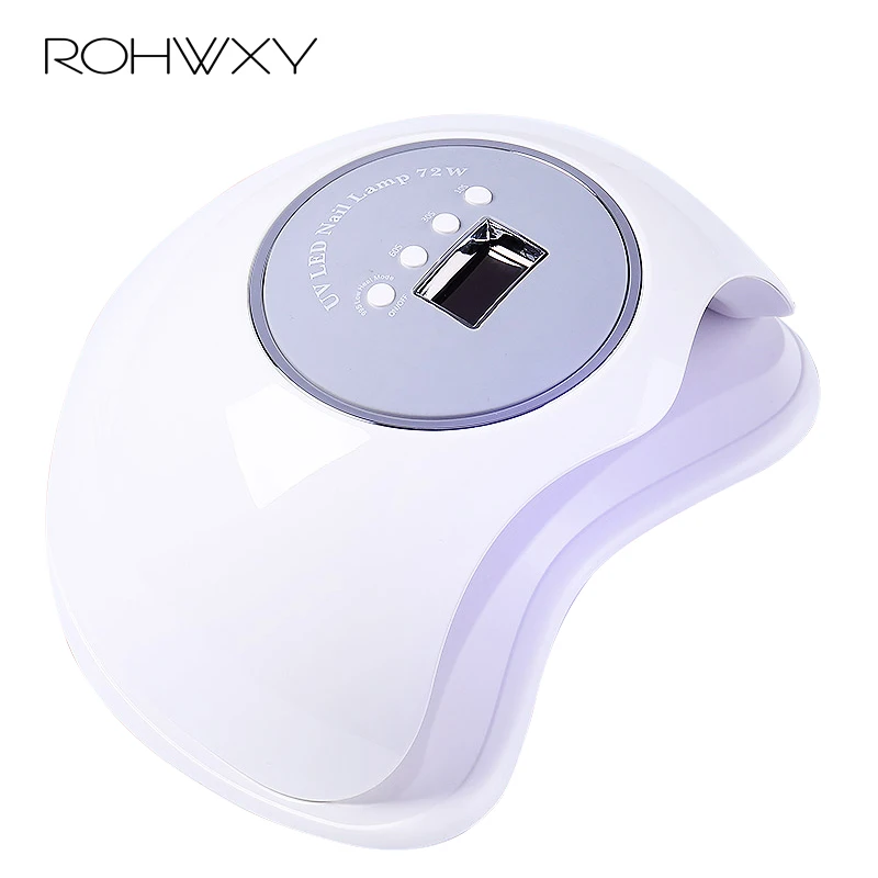 ROHWXY 72 Вт Сушилка для ногтей двойная УФ светодио дный лампа всех типов гель Led s
