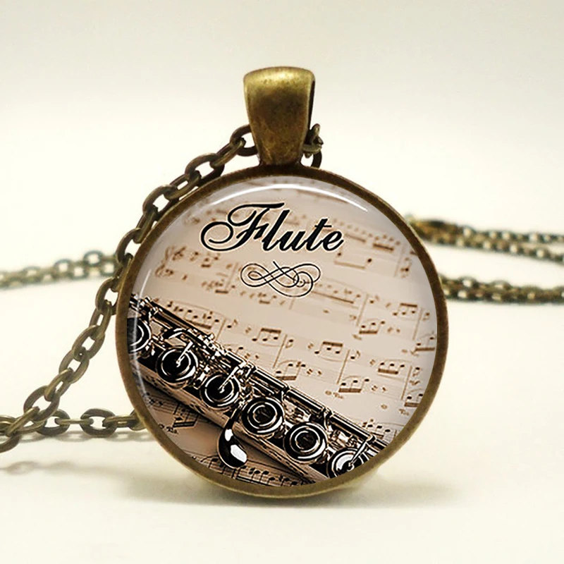 Кулон для флейты и музыки подвеска подарок на Рождество модное ювелирное изделие