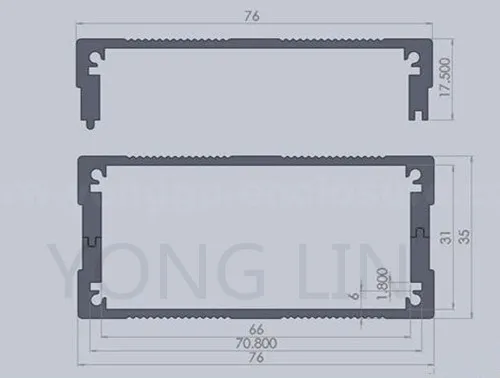 1 шт. алюминиевый корпус для усилителя 76*35 100 мм|box amplifier|box boxcase case |