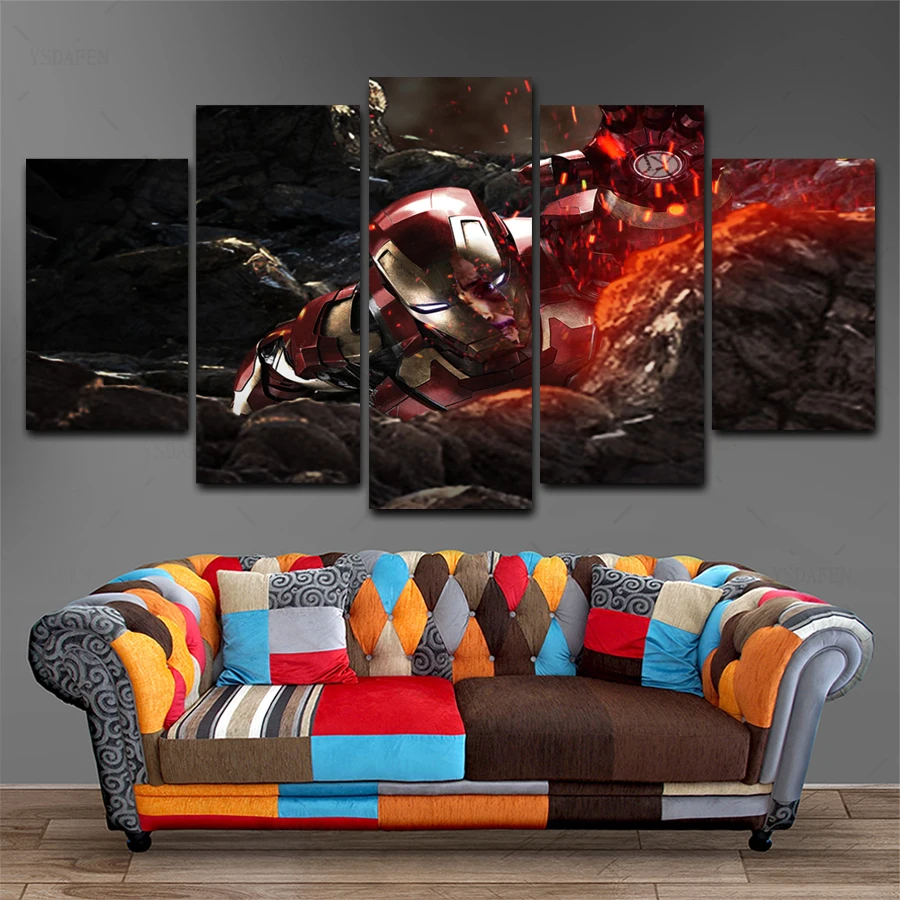 Прямая поставка HD 5 Панель Холст Искусство мВ ironman 14011 картина домашний Декор