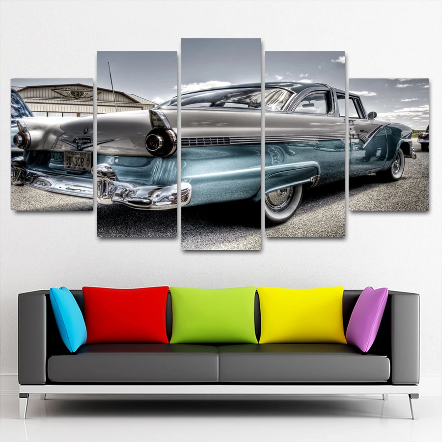 Op de muur HD Печать olieverf фильм modulaire foto постер с пейзажом вид комнаты декор woondecoratie 5 шт.