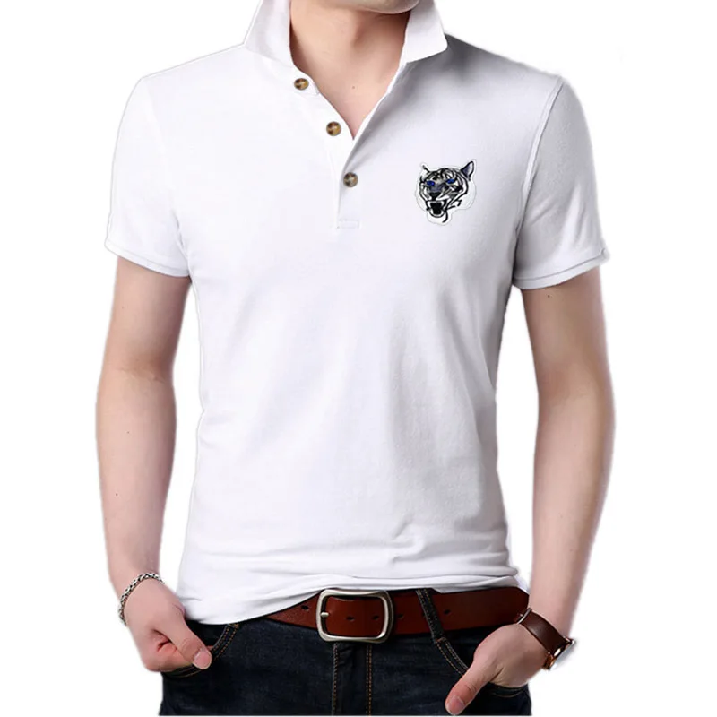 Мужская летняя рубашка поло 2019 Брендовые мужские модные хлопковые рубашки с