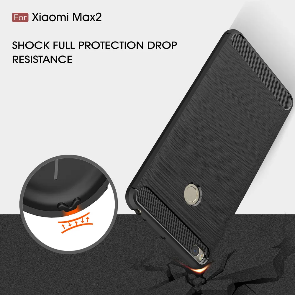 Силиконовый чехол для Xiaomi Mi Max 2 3 мягкий из углеродного волокна | Мобильные