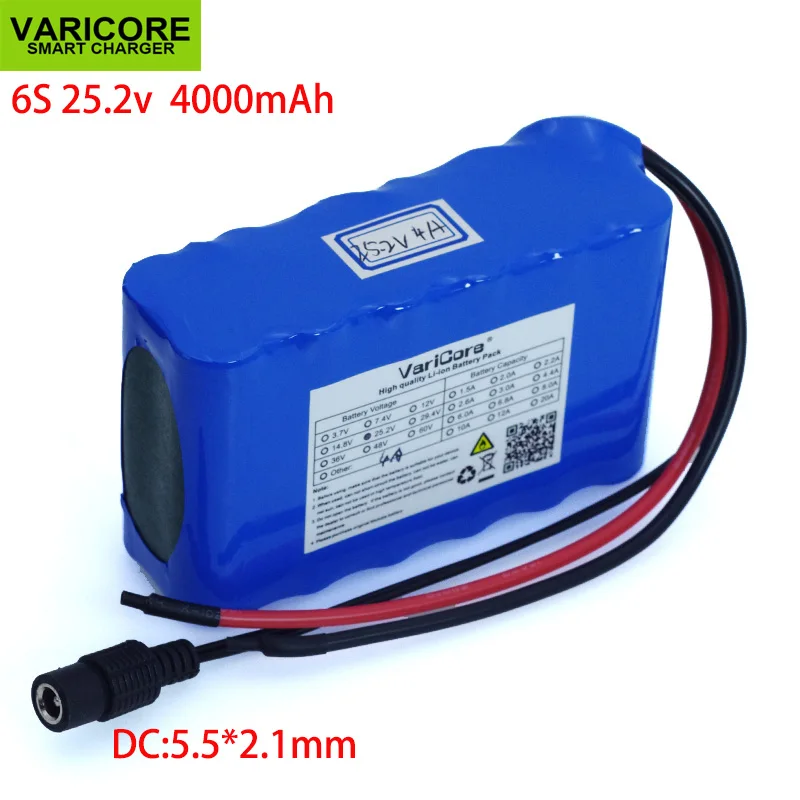 VariCore 24V 4Ah 6S2P 18650 Батарея литий ионный аккумулятор 25 2 4000 мАч Электрический