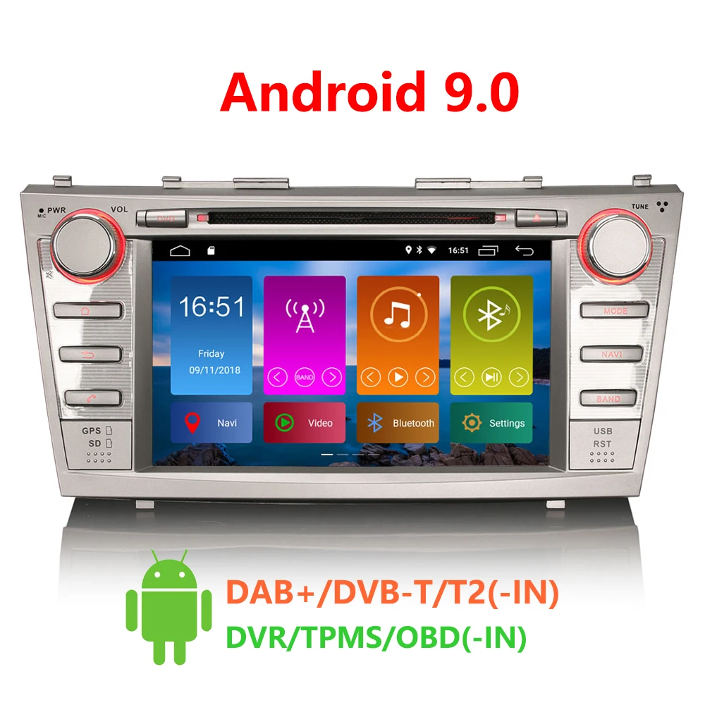Erisin ES2968C 8 &quotАвто Радио Android 9 0 четырехъядерный 2G RAM Автомобильный мультимедийный