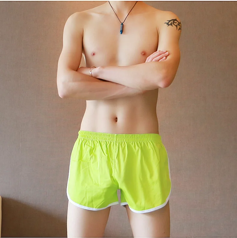 

WJ Brand Cotton Boxer Shorts Mens Comfortable Underwear Boxers Casual Home Pants Sleepwear Underpants Male Solid Color Panties