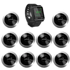 Беспроводная система вызова SINGCALL, один мобильный ресивер и 10 кнопок водонепроницаемости для ресторана, отеля