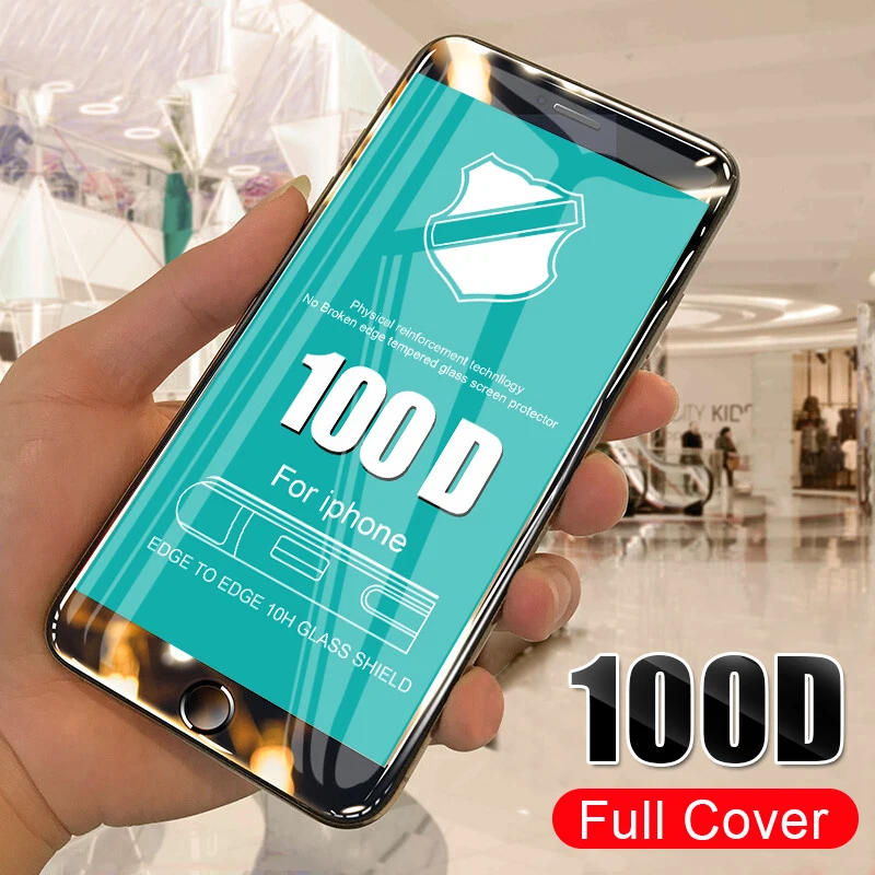 100D изогнутое полное Защитное стекло для экрана для iphone 7 8 6 6s PLus Защитная пленка для iphone 6 6s 7 8 Закаленное стекло пленка