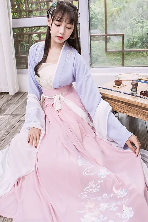 Hanfu Национальный древнекитайский карнавальный костюм феи маскарадные костюмы Hanfu одежда женская традиционная китайская одежда для женщин DN2109 - Цвет: As Picture