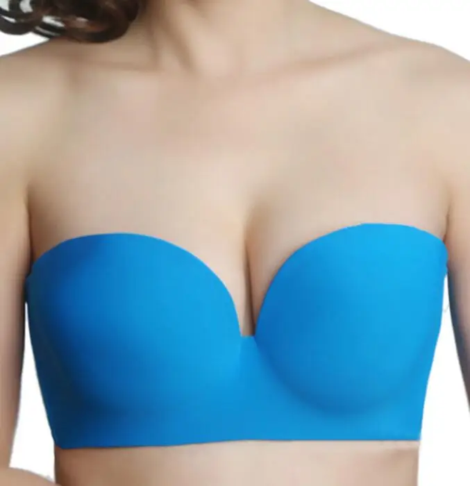 BAICLOTHING женский Гладкий бесшовный 1/2 половина чашки на косточках многоходовой без бретелек Push Up Свадебный бюстгальтер 34 36 38 40 42 44 B C D - Цвет: 4