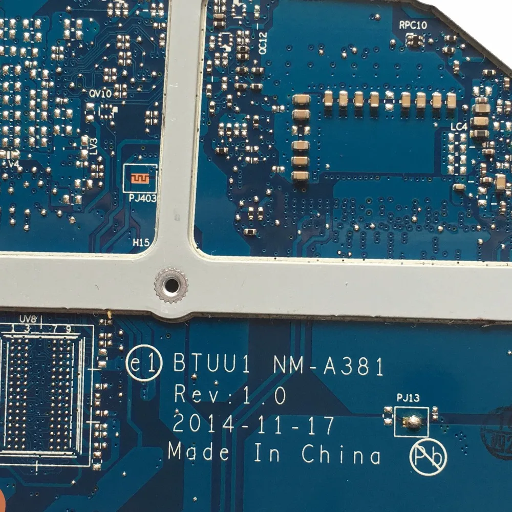 Reboto Высококачественная материнская плата для ноутбука lenovo YOGA3 14 5B20H35637 NM-A381 i5-5200U 2,2 ГГц Материнская плата протестирована Быстрая