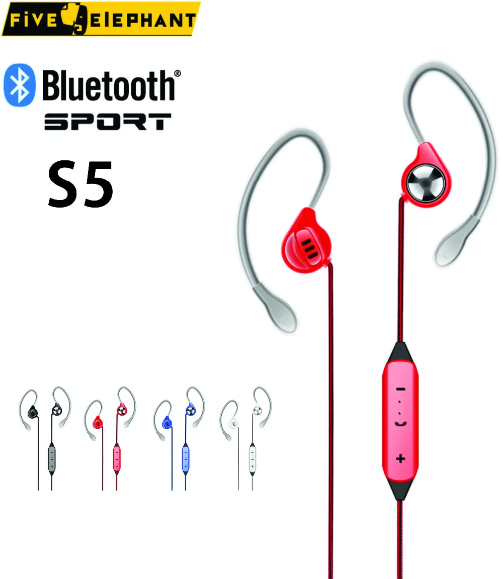 Fiveelephant S5 Спорт в ухо Беспроводной Bluetooth гарнитура с микрофоном | Электроника