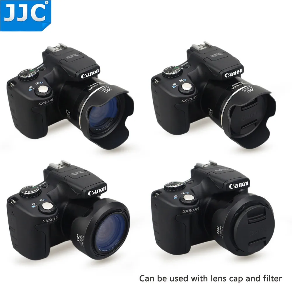 JJC байонетная бленда объектива камеры для CANON PowerShot SX1 IS/SX10 IS/SX20 IS/SX30 IS/SX40 IS/SX50 HS заменяет LH-DC60
