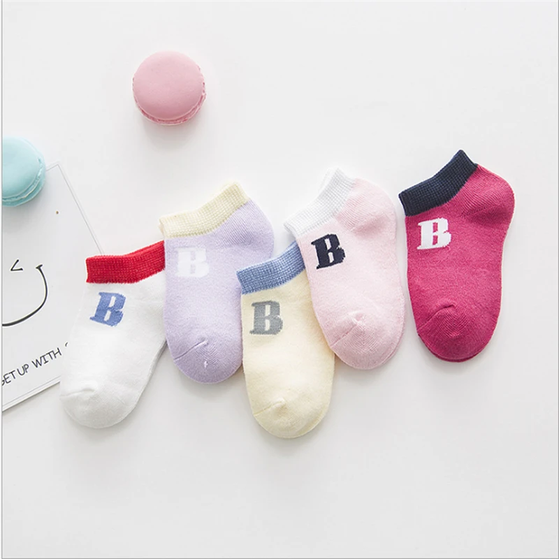 5 пар носков милые осенние однотонные носки для новорожденных мальчиков и