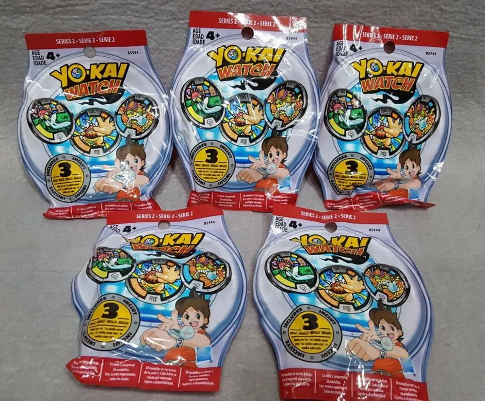 5 упаковок магнитные часы YoKai медали серии 1 2 3 4 запечатанные Новые|Игровые