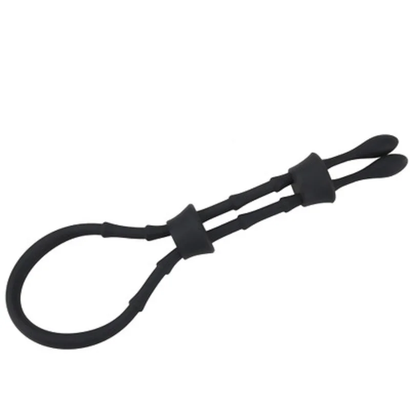 New length 190mm silicone erection penis double cock Ring ball stretcher male delay ejaculation Sex Toy for men | Красота и здоровье
