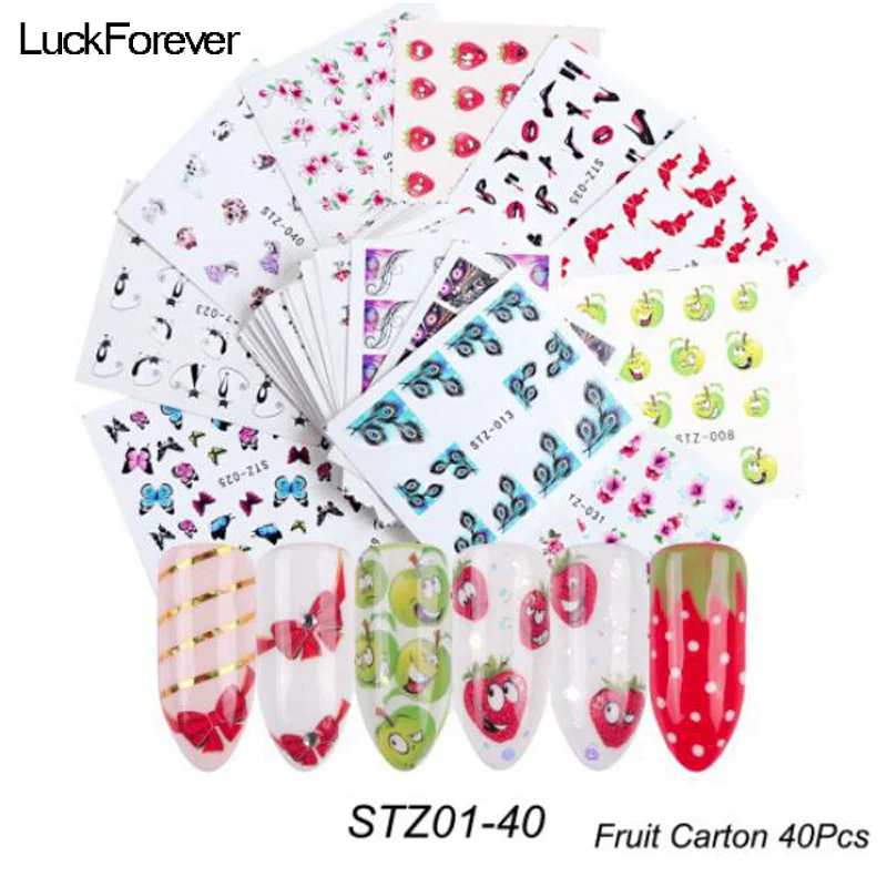 Наклейки для дизайна ногтей 40 шт. наклейки в виде листика Русалочки кружевное