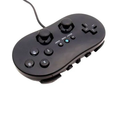 Черный проводной классический контроллер для Nintendo Wii Пульт дистанционного