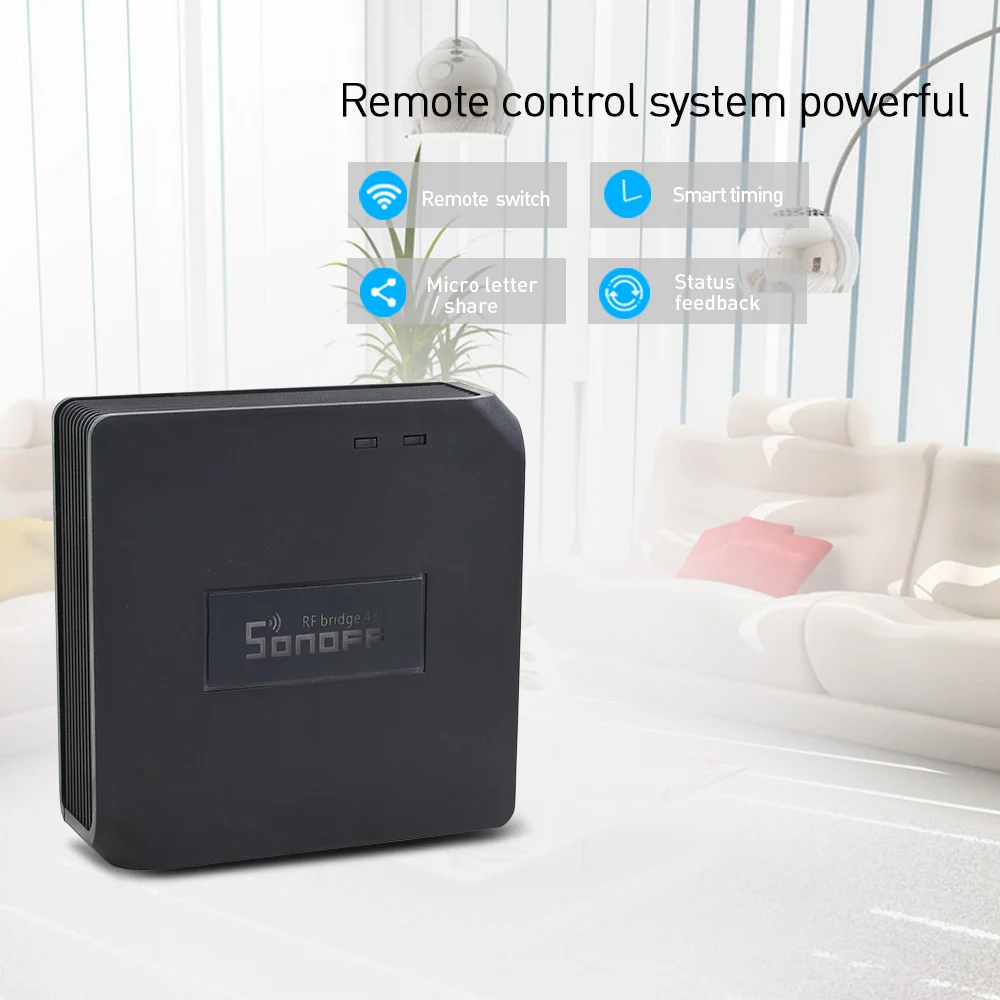 Sonoff RF Bridge 433 WiFi беспроводной выключатель умный дом пульт дистанционного