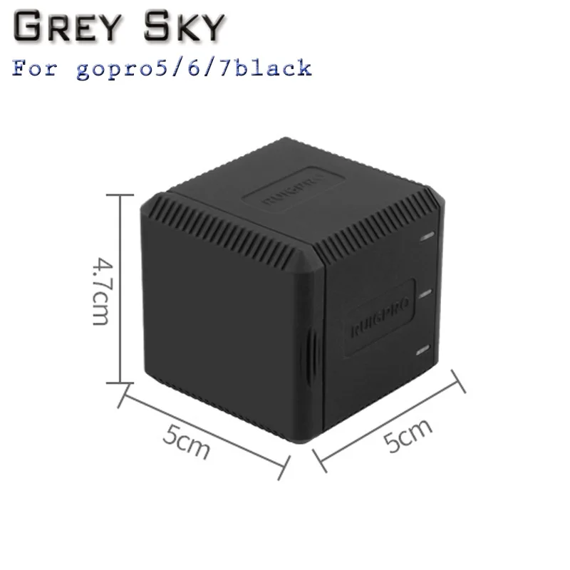 Charger Аккумулятор серого неба 1600 мАч для GoPro hero 5 hero 6 hero 7 black Bateria Akku для GoPro hero 5 6 7 hero 5 AHDBT 501 - Цвет: Charger