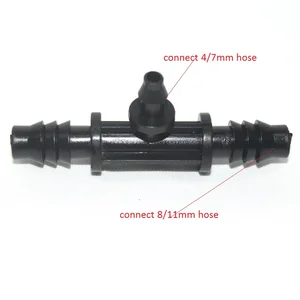 Тройник для садового шланга, от 811 до 47 мм, соединитель для орошения, трехходовые соединители от 38 до 14 дюйма, разветвитель для системы Country Yard, микрокапельный