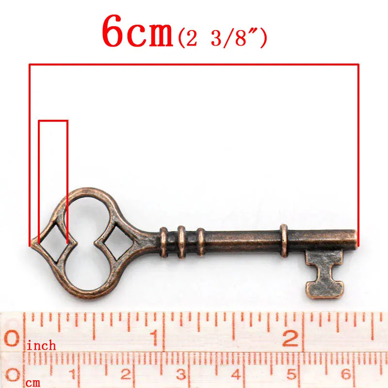 DoreenBeads подвески из цинкового металлического сплава под старину медь 6 см (2 3/8 &quot) x