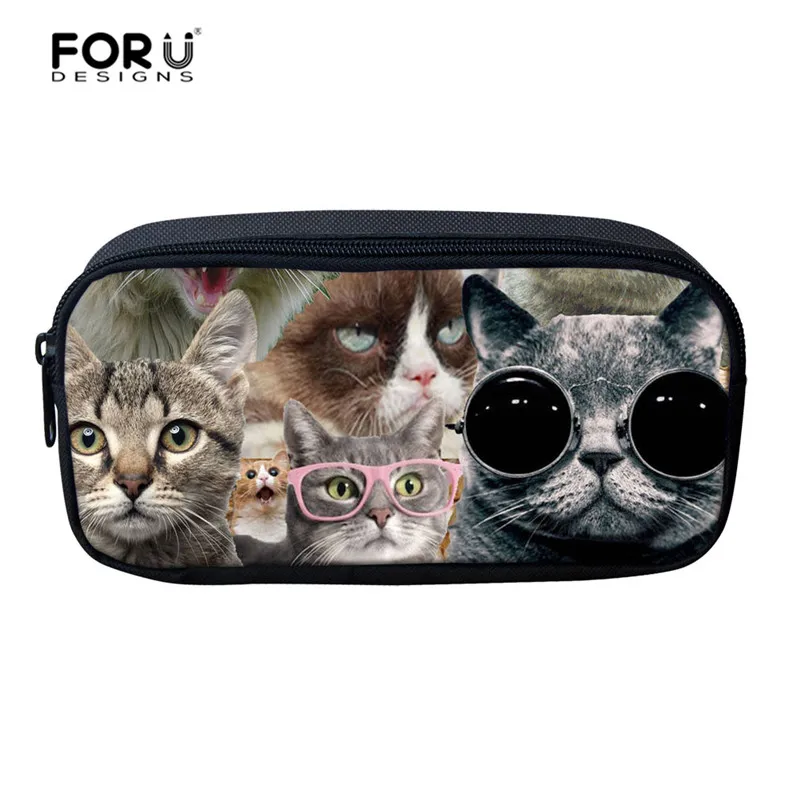 Z4594k FORUDESIGNS/3 шт./компл. очаровательного котенка кота школьный рюкзак для девочек синий школьный учащихся начальной школы книга сумка Mochila escolar - Цвет: Z4594k