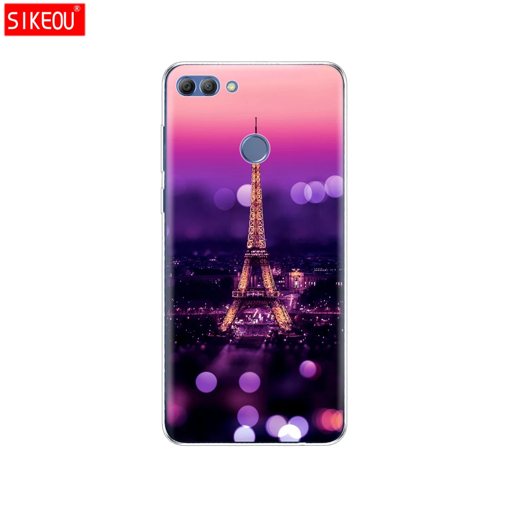 12069 Чехол для телефона huawei P smart Enjoy 7 S, Мягкий ТПУ силиконовый чехол на заднюю панель 360, полностью защитный прозрачный чехол с принтом - Цвет: 12069