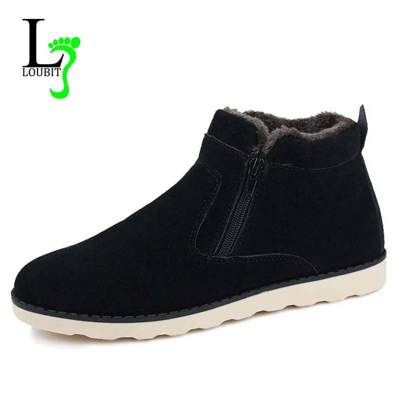 Мужские ботинки с мехом 2019 зимние Мужская Уличная обувь Теплая мужская резиновые