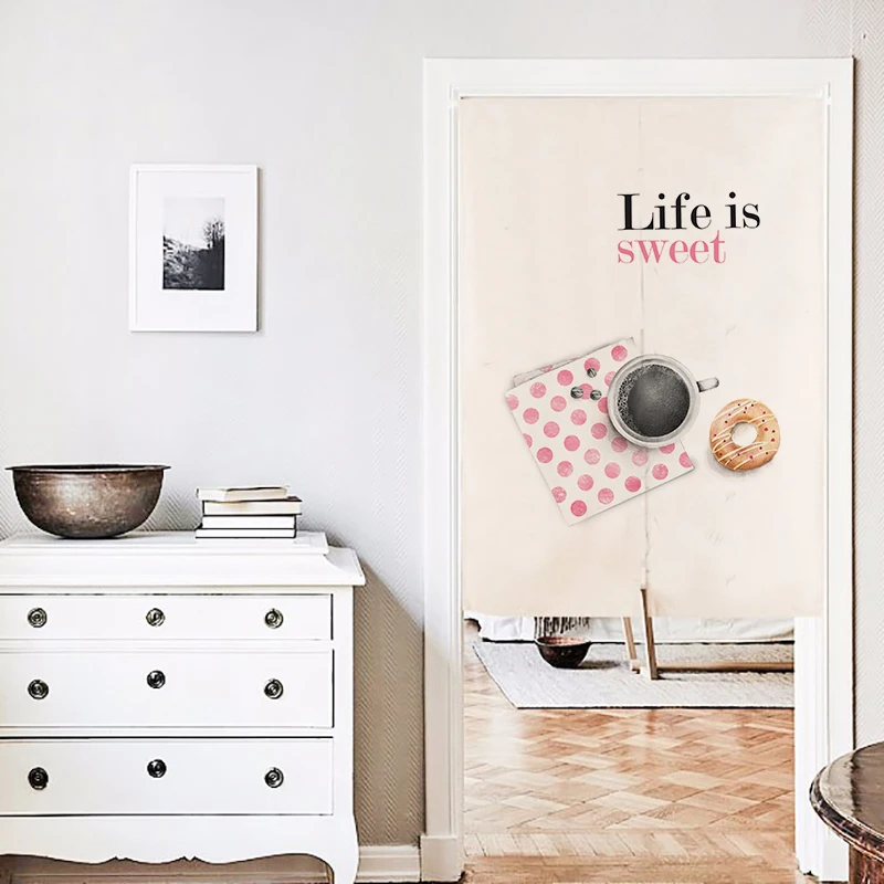 Традиционная льняная настенная занавеска life is sweet для окон гостиной | Дом и сад