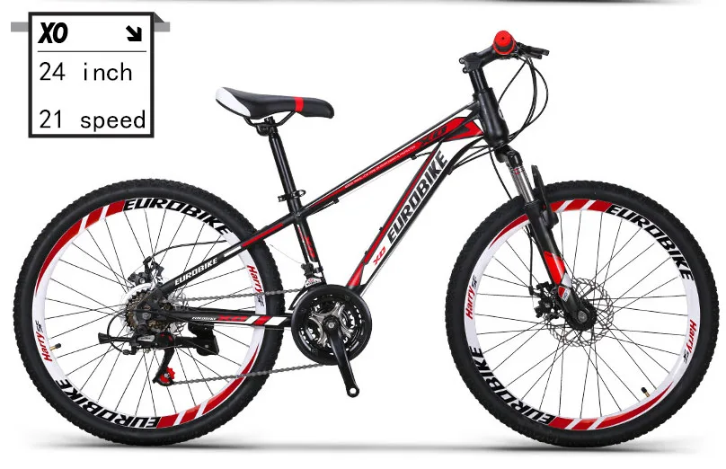 Eurobike 24*15 дюймов горный велосипед MTB дисковый тормоз стали 22/24 дюйма 21 скорость без