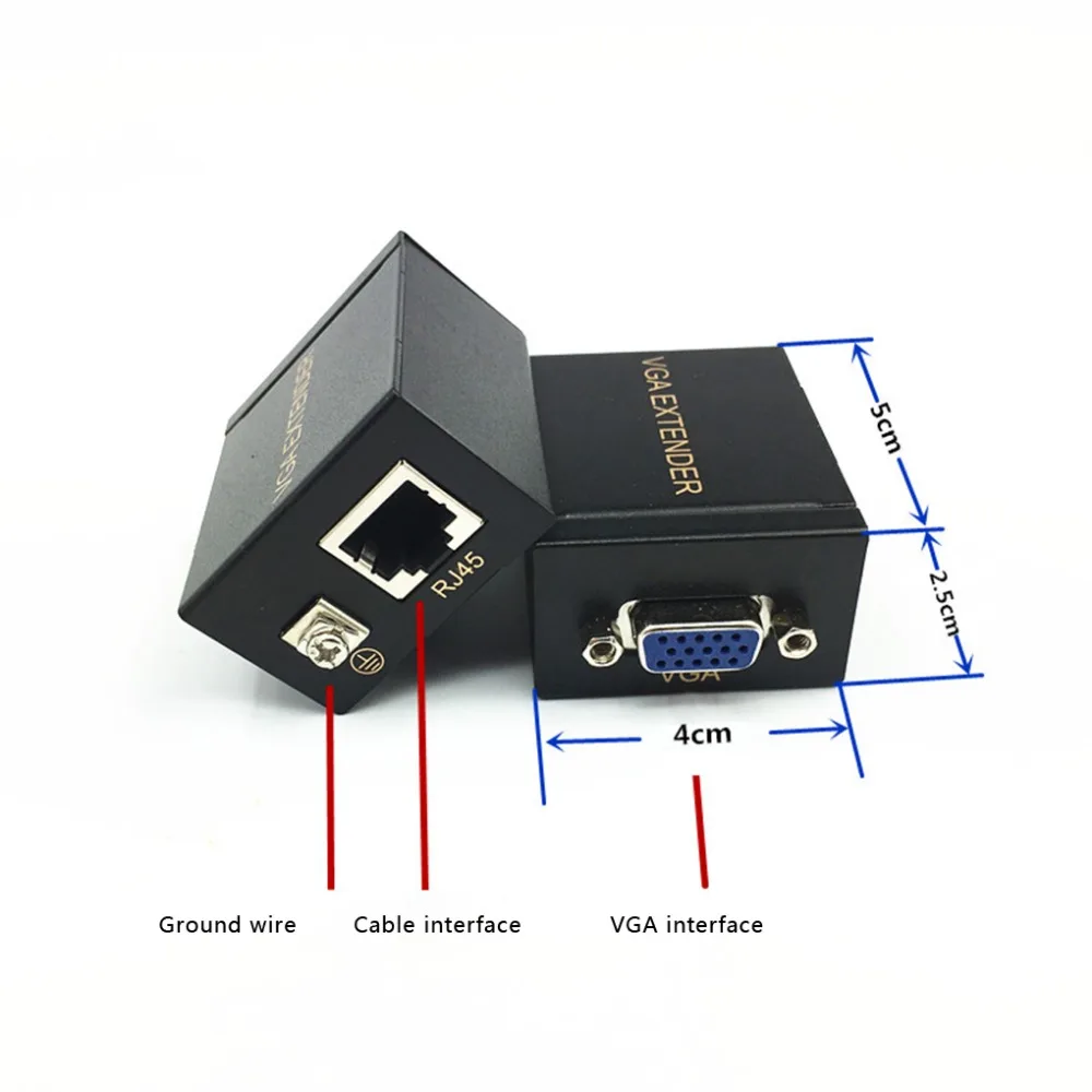 HDMI удлинитель 2 шт 60 м сетевой кабель VGA усилитель сетевого сигнала передатчик