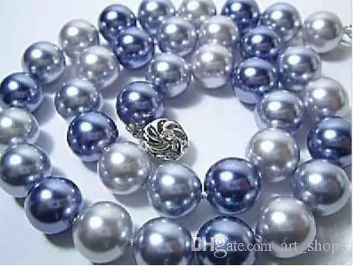 

10mm Multicolor South Sea Shell Pearl new Round Beads Necklace