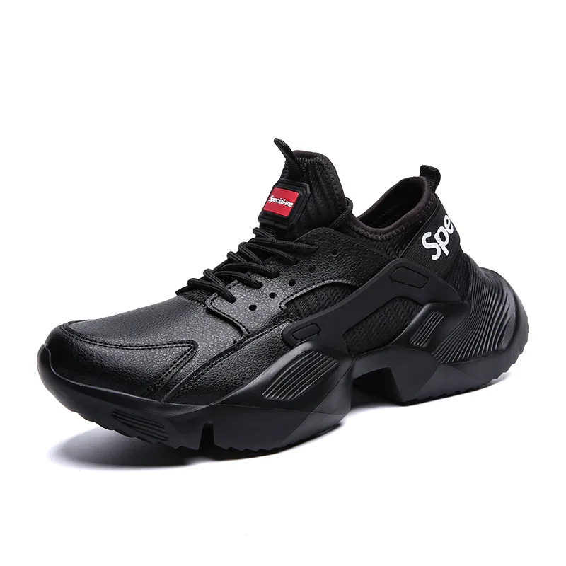 Fashion Casual Shoes Men Spring Autumn Leather + Mesh White Chunky Sneakers High Tops Brand Designer Height Increasing | Обувь